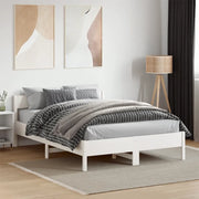 Letto senza Materasso-Struttura Letto Bianco 140x190 cm Legno Massello di Pino 650451