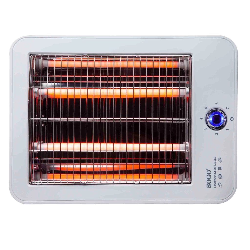 Tostapane orizzontale 4 fette, 7 livelli tostatura regolabili, vassoio briciole estraibile 700W cucina - SOGO