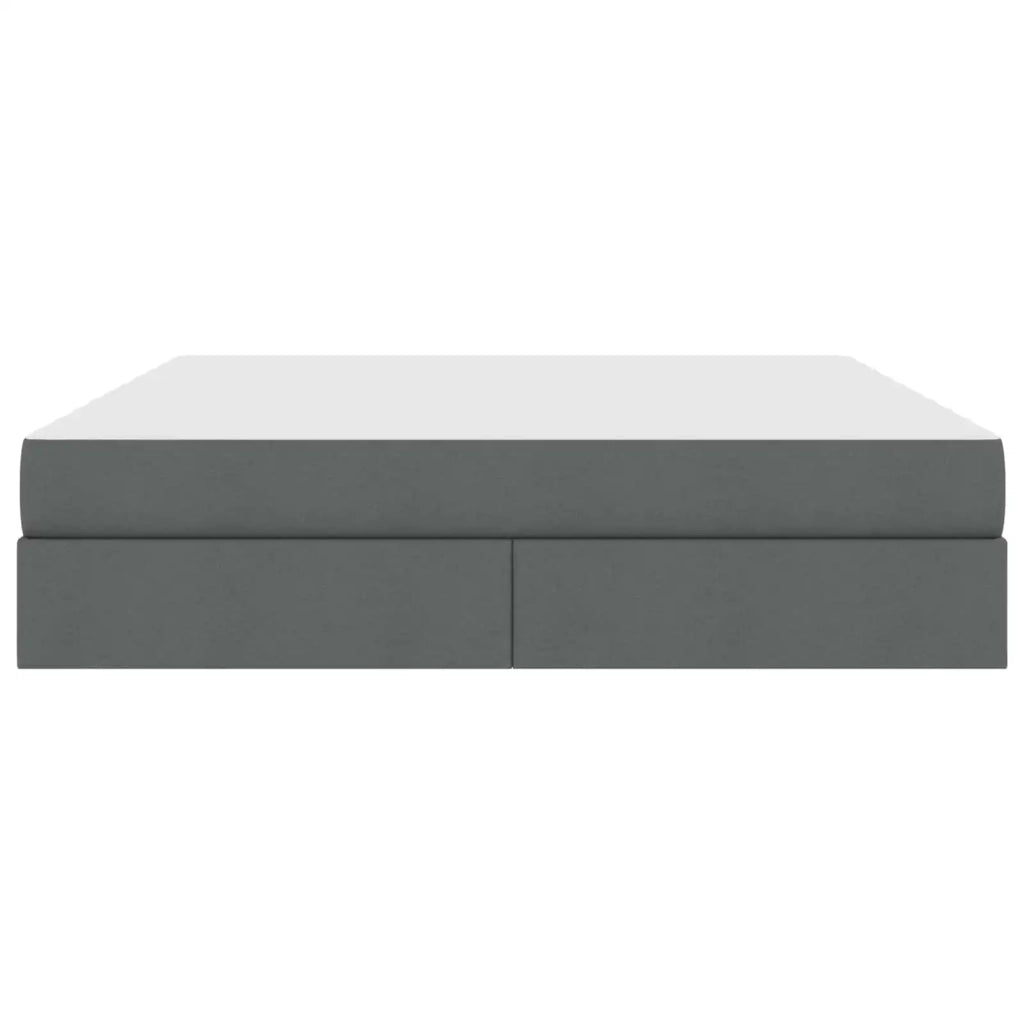 Letto con contenitore e materasso Grigio scuro 160 x 200 cm 3399671