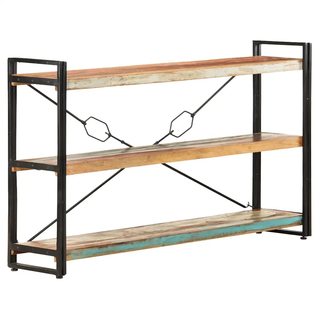Libreria a 3 Ripiani 140x30x80 cm in Massello di Recupero 320633