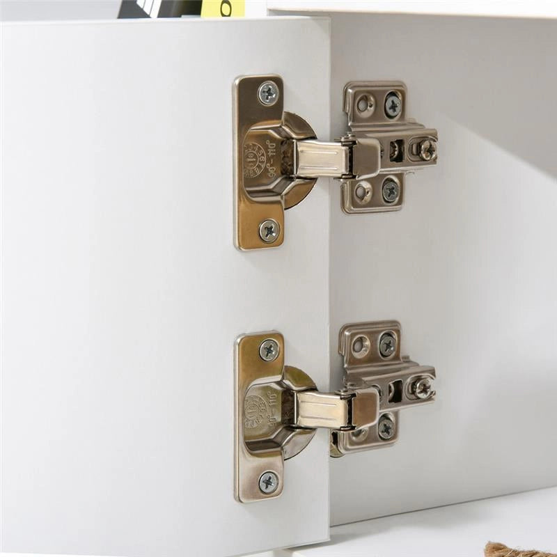 MOBILE PORTA TV FINO A 42" CON ARMADIETTO E RIPIANI APERTI IN LEGNO 120X30X41 CM