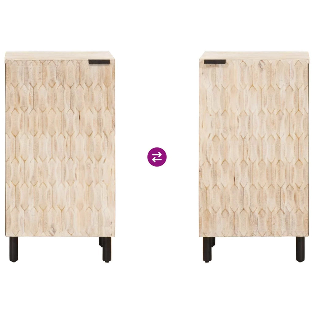 Credenza con porta-Buffet-Armadio da cucina Finitura Bianco Lavato 40 x 33,5 x 75 cm