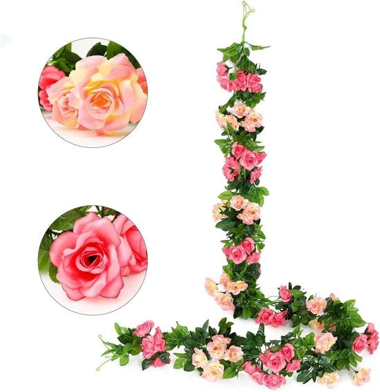 Decorazione per Bagni e Esterni - Set di 2 - Rosso - 13 Boccioli - Decorazione per Matrimoni - Decorazione per Bagni