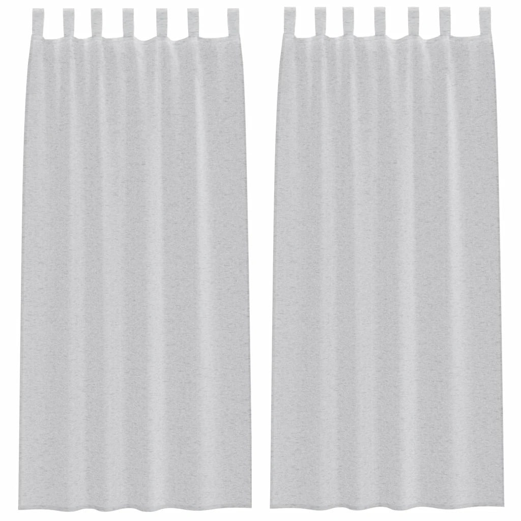 Tenda in Velo 2 pcs Grigio chiaro 245 x 140 cm Poliestere 4108050