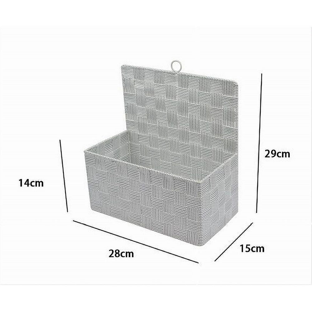 Trade Shop - Cestino Porta Oggetti Cesto Tessuto Grigio Chiaro Organizer Multiuso Casa 79090 -