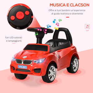 Auto Macchina Cavalcabile per Bambini Clacson e Musica Rossa