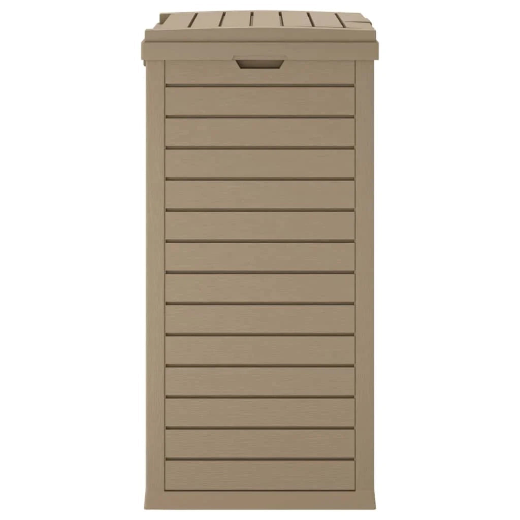 Cestino da esterno marrone chiaro 41x41x86 cm polipropilene 02_0006115