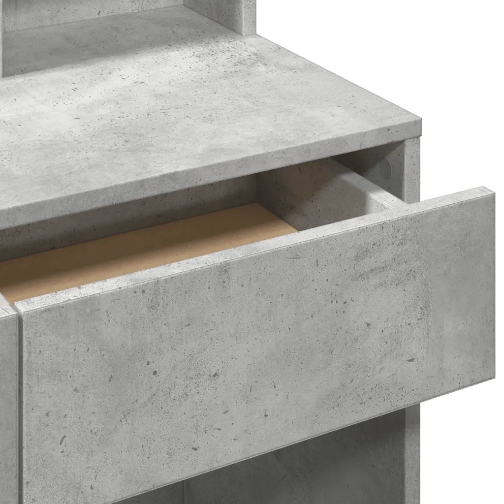 vidaXL Toeletta con Specchio Grigio Cemento 80x41x144,5 cm