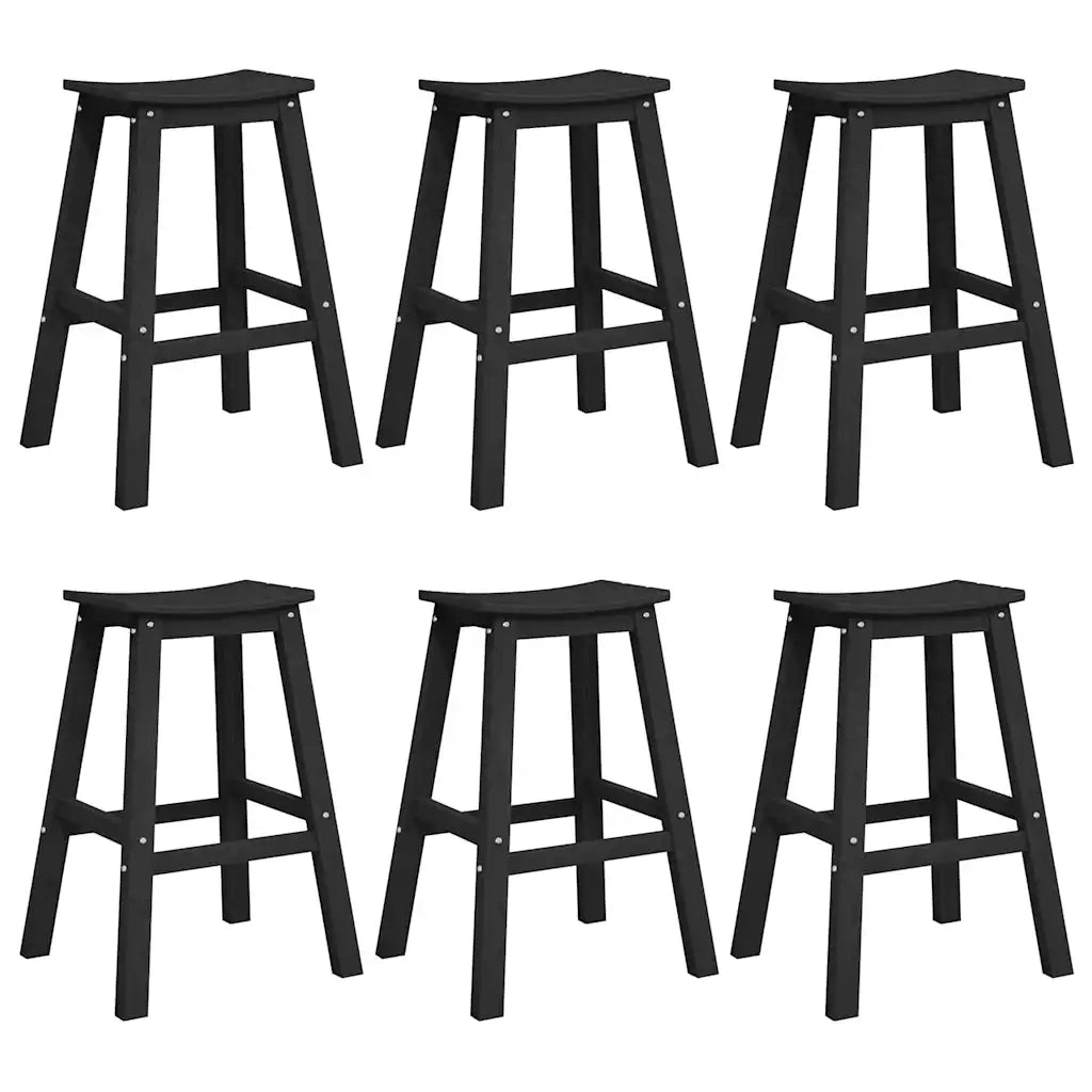 Set Bar da Giardino 6 pcs Nero HDPE 3335808