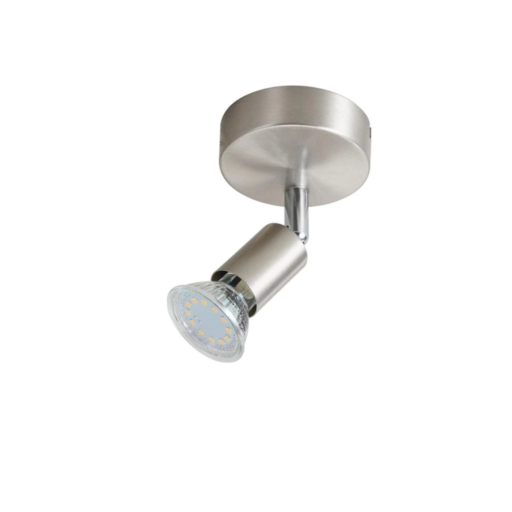 ZMH Faretto da soffitto decorativi 1 luce GU10 acciaio inox nichel rotazione 330° senza lampadina