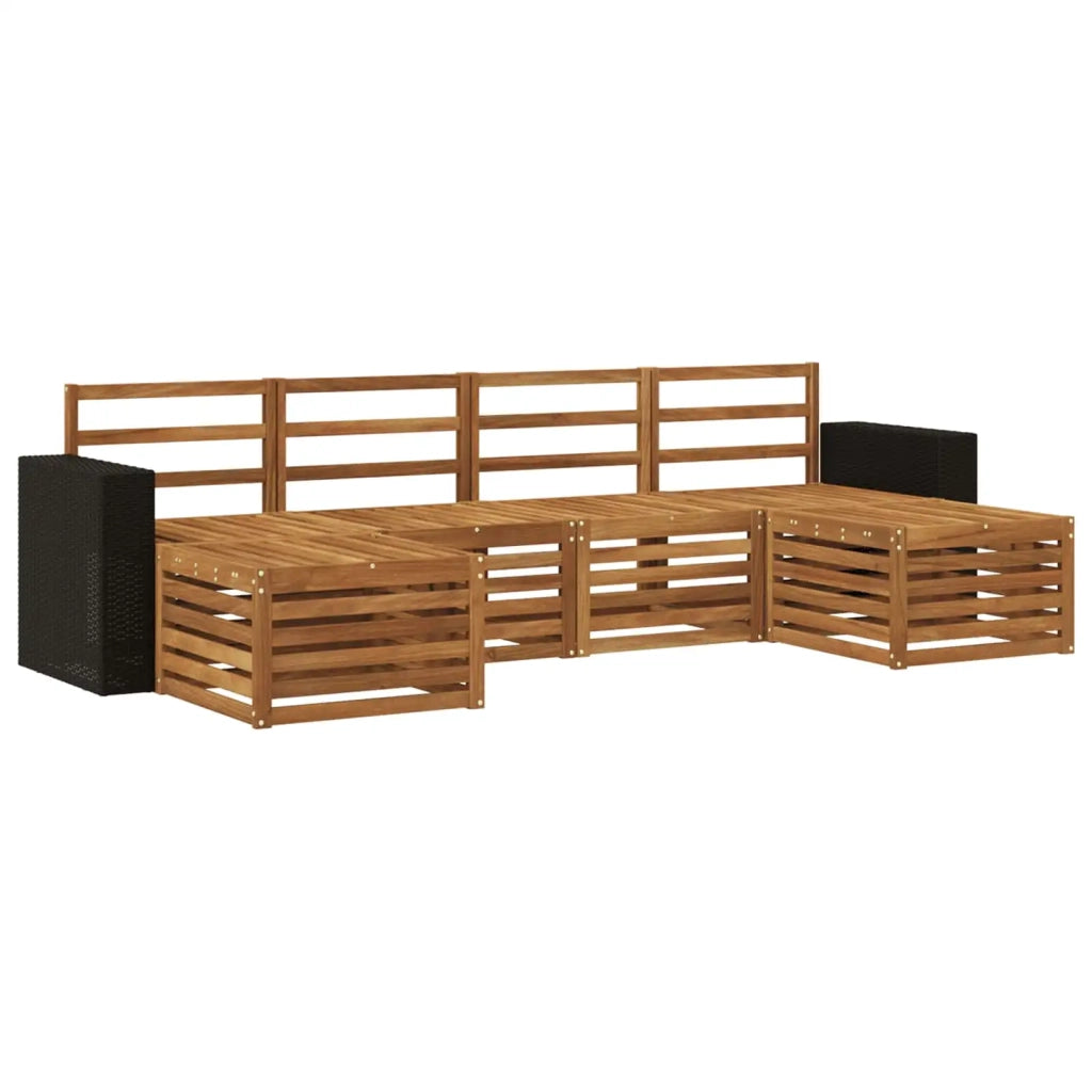 Set divani 6 pcs Naturale Legno di Acacia Massello 3384690
