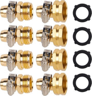 Kit di riparazione per tubi da giardino con vite in acciaio inossidabile, set di riparazione per tubi in alluminio, connessioni di tubo femmina, set a 4 pezzi