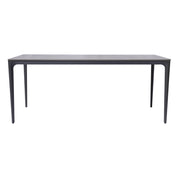 Tavolo Alghero 180x90 Alluminio Antracite Piano Gress Grigio Moia