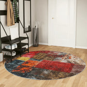 Tappeto Lavabile Multicolore Ã˜ 200 cm Antiscivolo