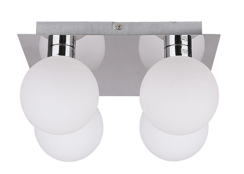 Plafoniera Candellux ODEN 4xG9 cromata bianca metallo 25cm