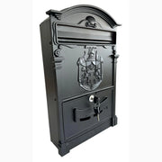 Cassetta Postale Portariviste in alluminio 255x88x405H cm Classico Colore Nero