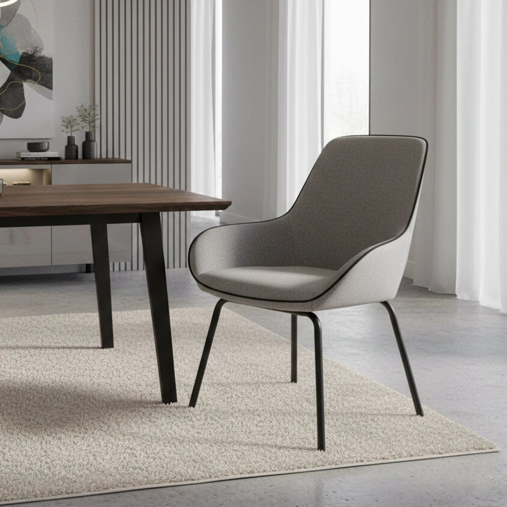 Sedia da ufficio Arpaia, Sedute sala da attesa per ufficio, Seduta ergonomica da attesa, 66x59h90 cm, Grigio