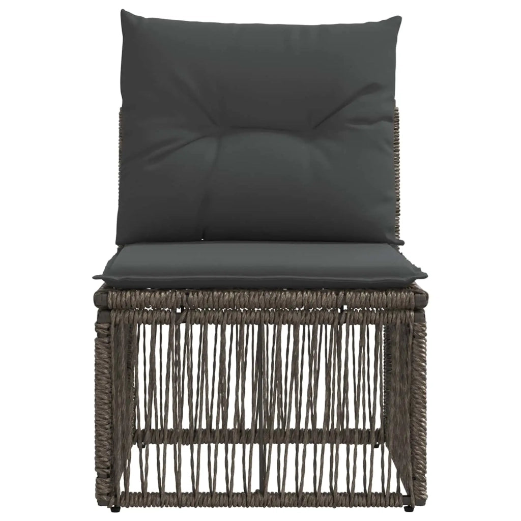 Unità divano senza braccioli Grigio polyrattan 42026714