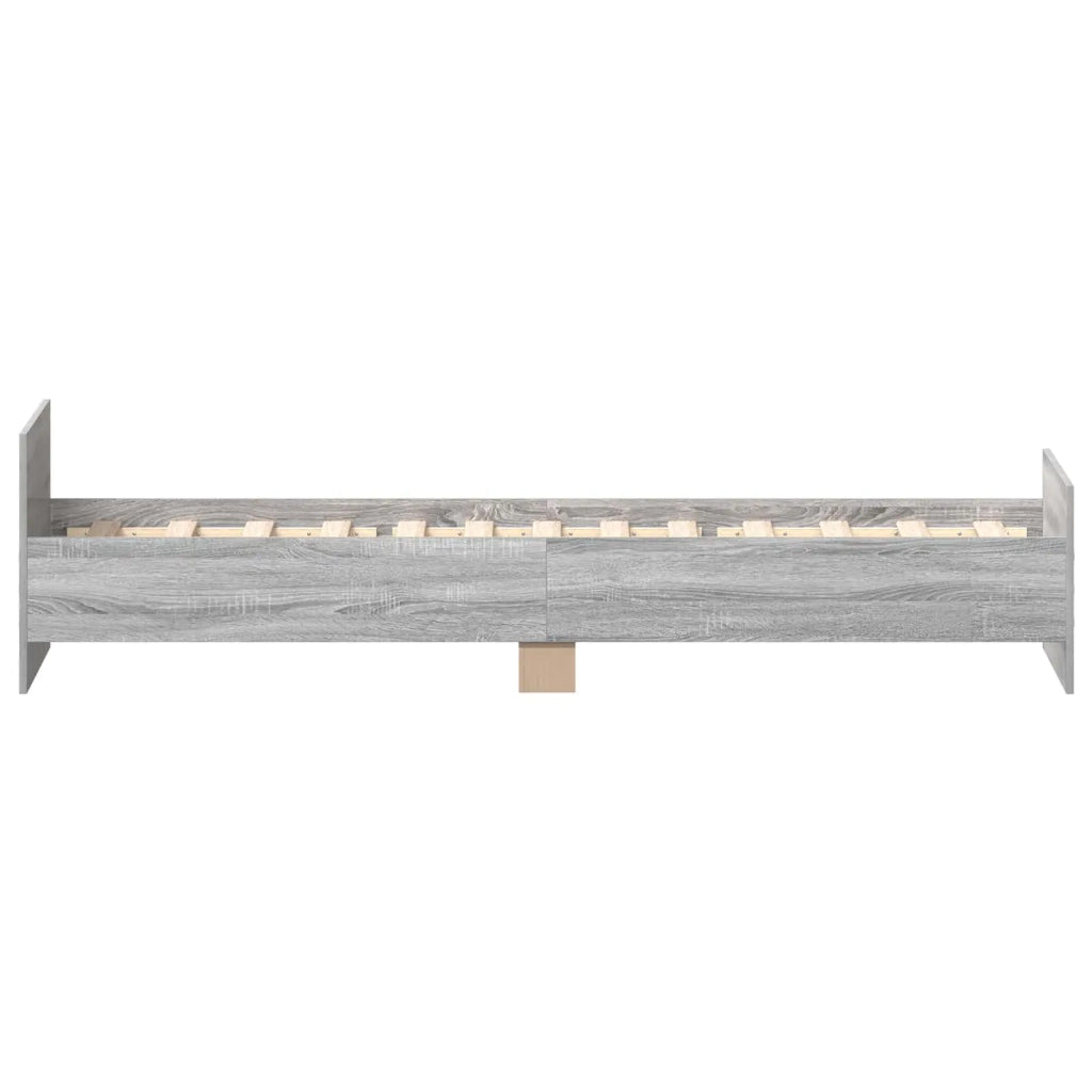 Struttura letto con testata Sonoma grigio 80 x 200 cm