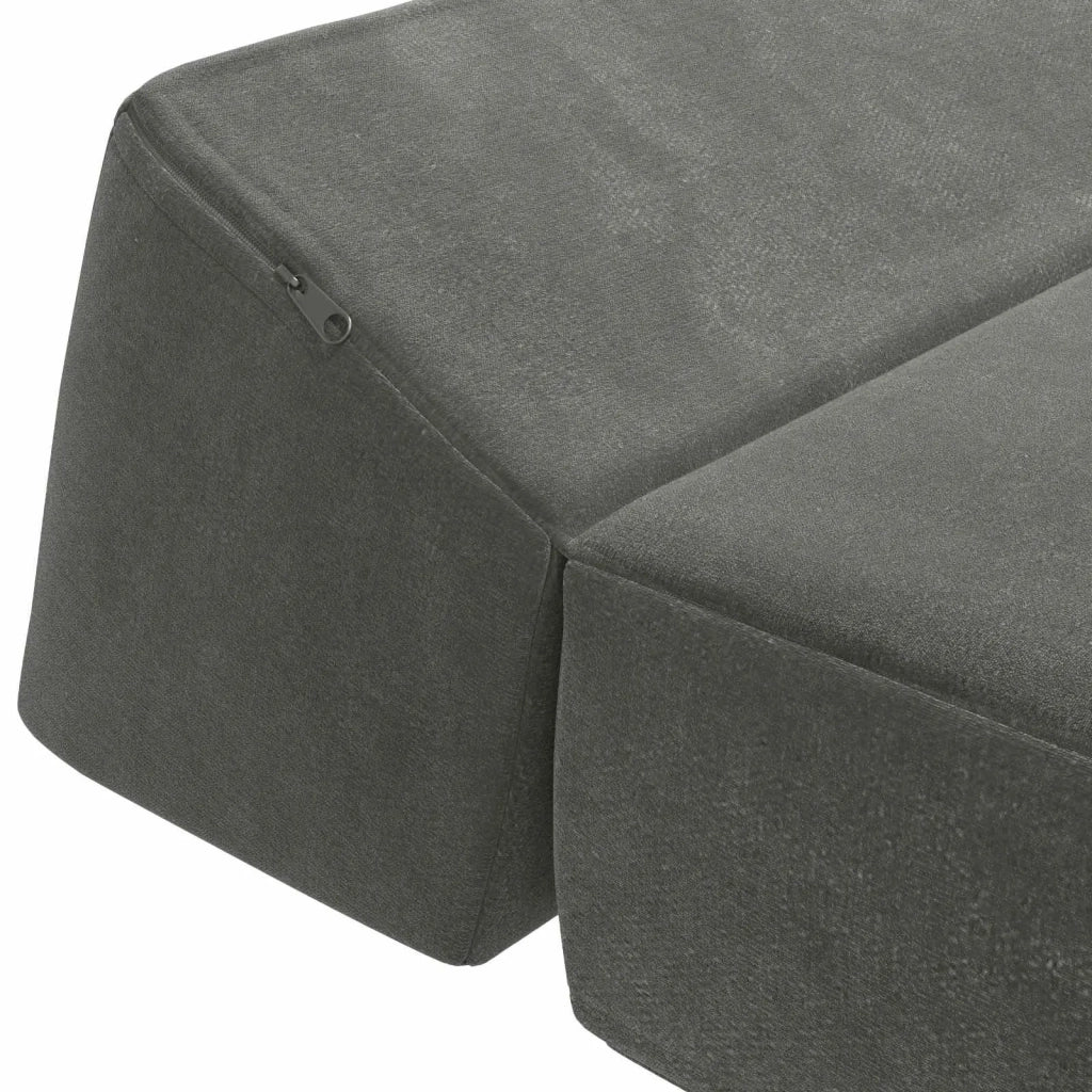 Divano Letto Pieghevole Grigio Scuro 60 x 70 x 41 cm Tessuto 900059