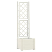 Fioriera con traliccio 43 x 43 x 142 cm PP bianco 02_0000813