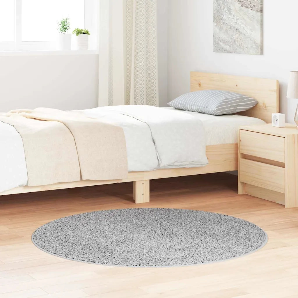 Tappeto del soggiorno | Tappeto Shaggy Antiscivolo Grigio 120 x 120 cm PP