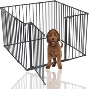 Recinzione per Animali 105cm x 105cm - Recinzione per Cani per Interno ed Esterno, Installazione Facile, Adatta per Cani e Cuccioli