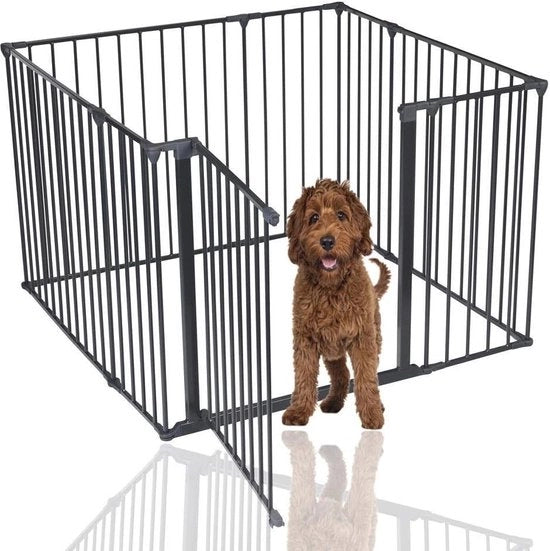 Recinzione per Animali 105cm x 105cm - Recinzione per Cani per Interno ed Esterno, Installazione Facile, Adatta per Cani e Cuccioli