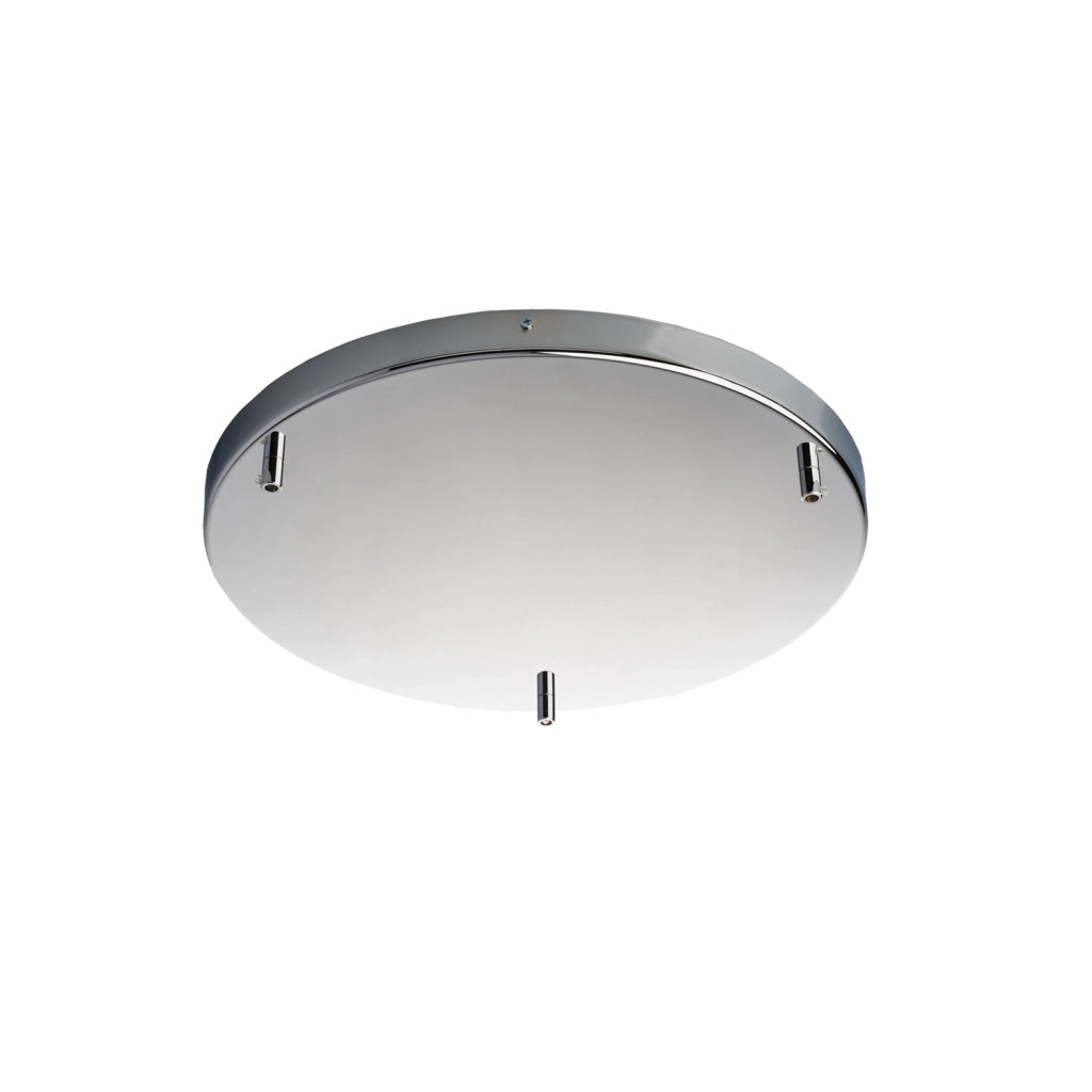 Rosone Multicavo 3 Luci In Ferro Cromato Diametro 40 Cm