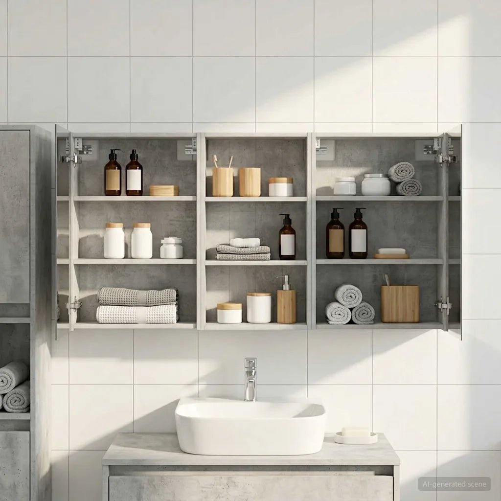 Set di Armadi da Bagno con lo scaffale 3 pcs 140 x 14,5 x 70 cm