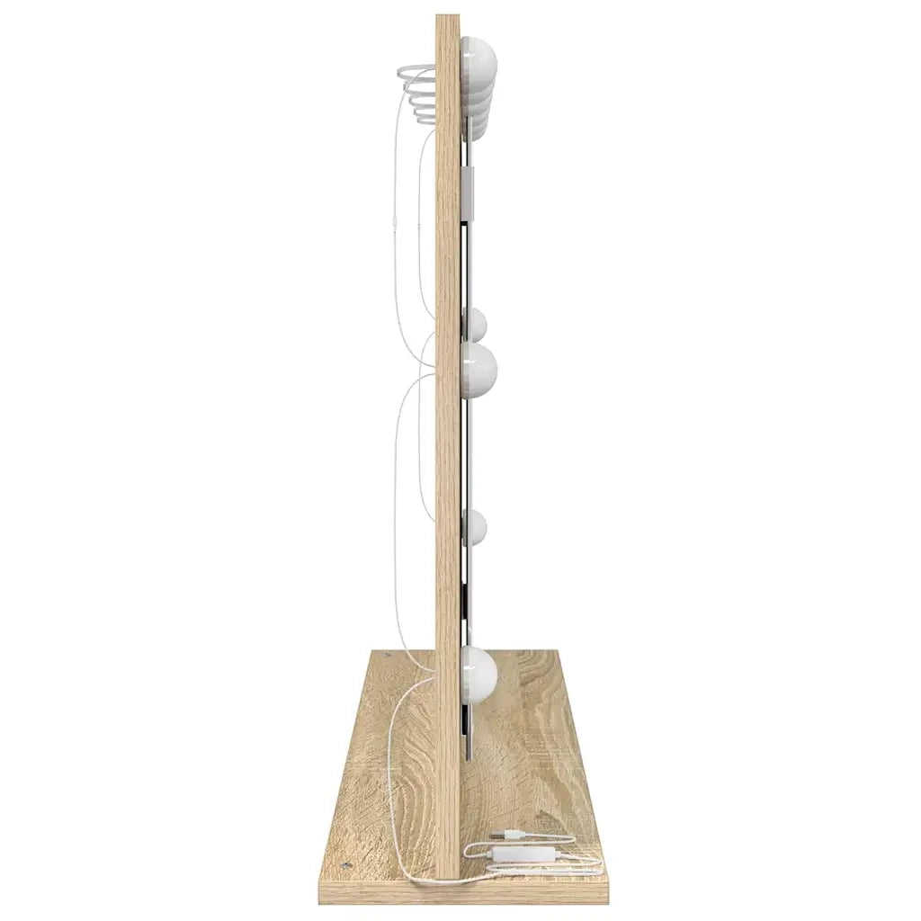 Specchio da Vanit¨¤ Rettangolare Rovere Sonoma 80 x 55 x 18 cm