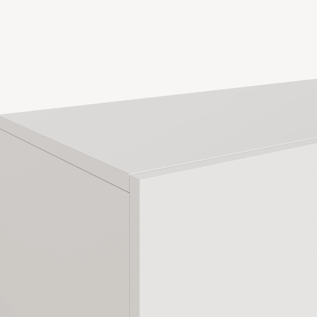 Mobile Porta TV Halmstad da Parete con Ante a Ribalta 140 x 31 x 30 cm - Bianco [en.casa]