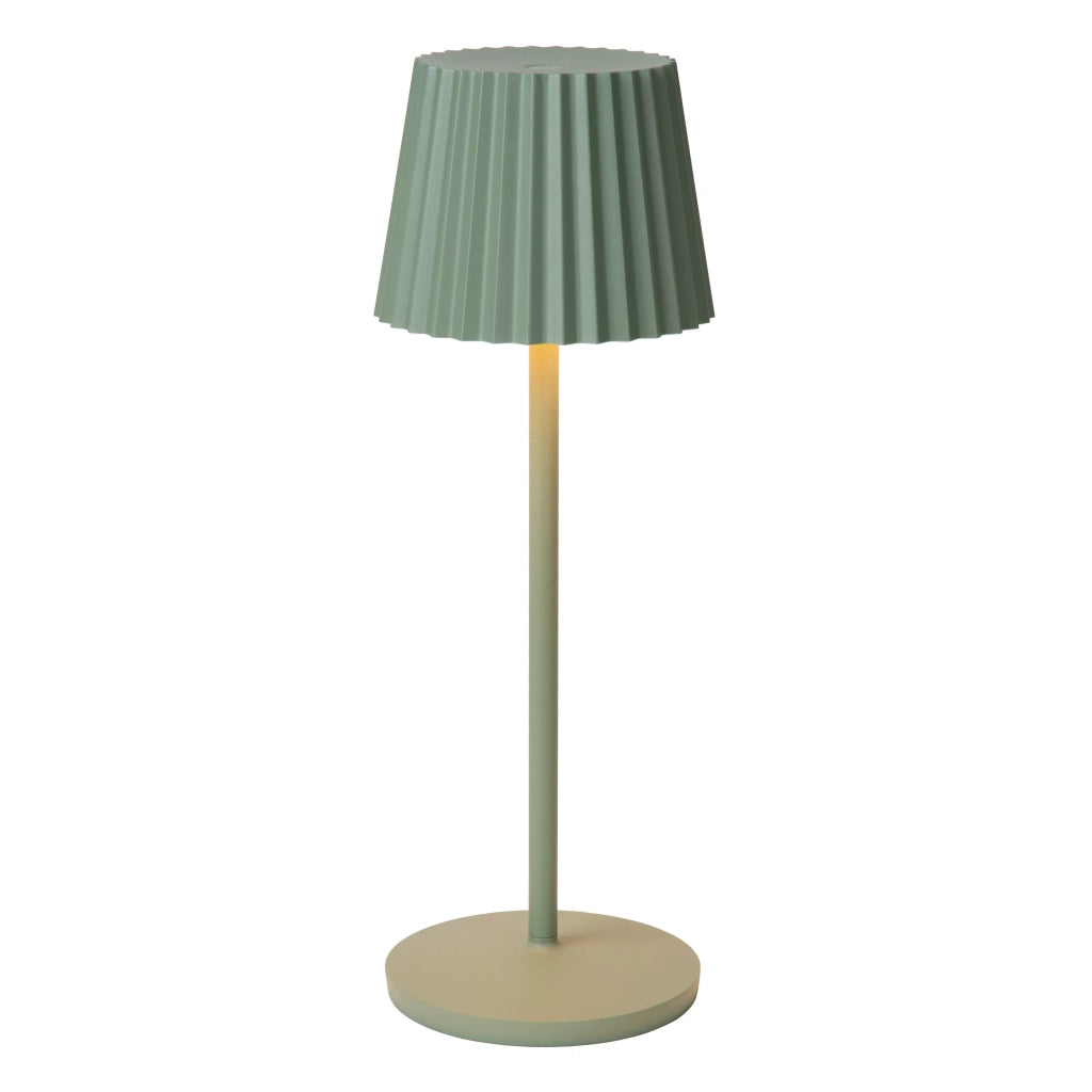 Lampada da tavolo esterna LED 2W a batteria verde Justine Lucide