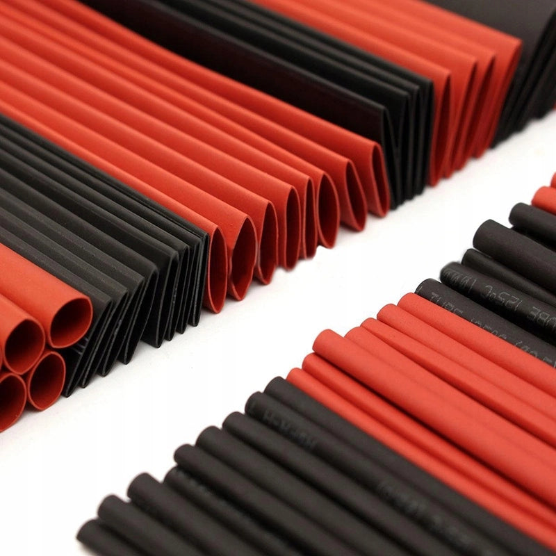 Set di Tubetti Termorestringenti Rosfix 127 Pezzi – Poliolefina, 2 Colori, 7 Dimensioni