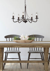 Lampadario da Interno  E14 in Metallo Ruggine