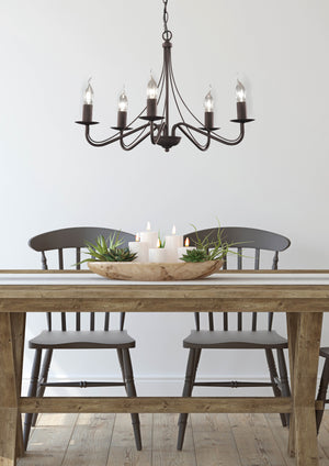 Lampadario da Interno  E14 in Metallo Ruggine