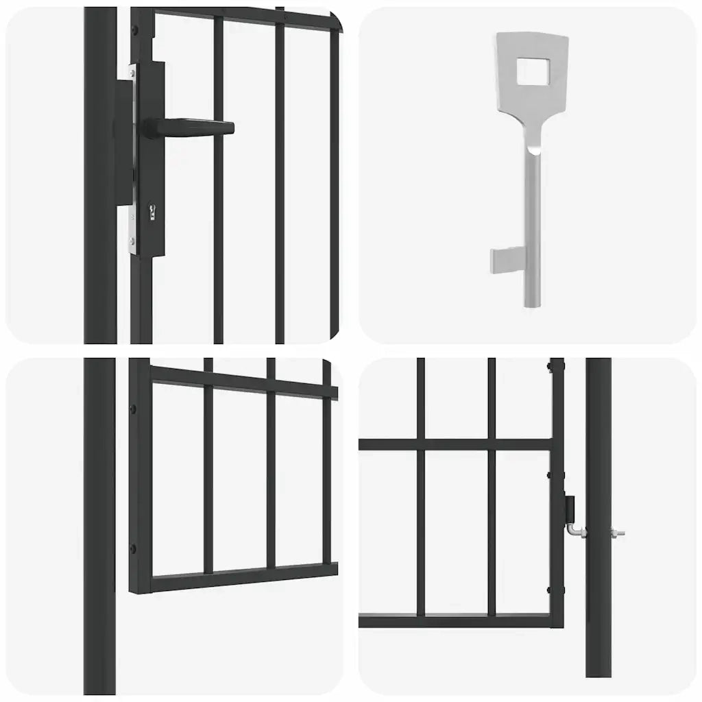 vidaXL Cancello per recinzione Grigio 100 x 175 cm