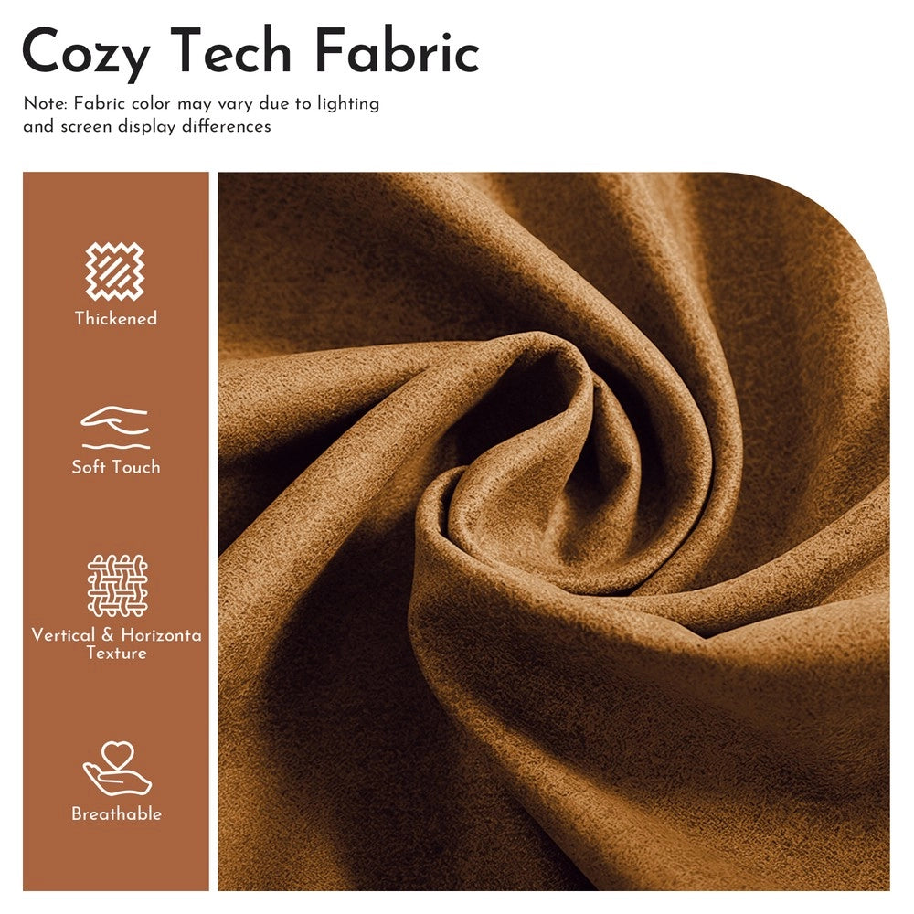 Divano Sacco 2 Posti con Poggiapiedi ¨C Minimal ¨C Marrone Similpelle Tech