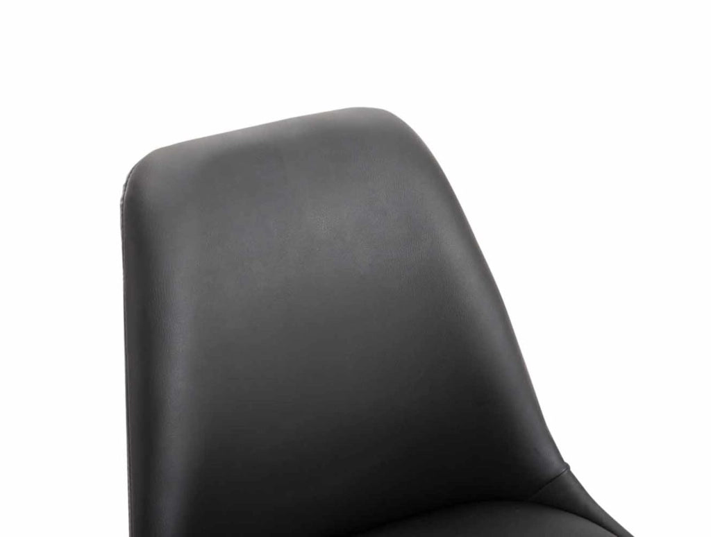 Set di 4 sedie da pranzo Maverick in ecopelle nero,nero