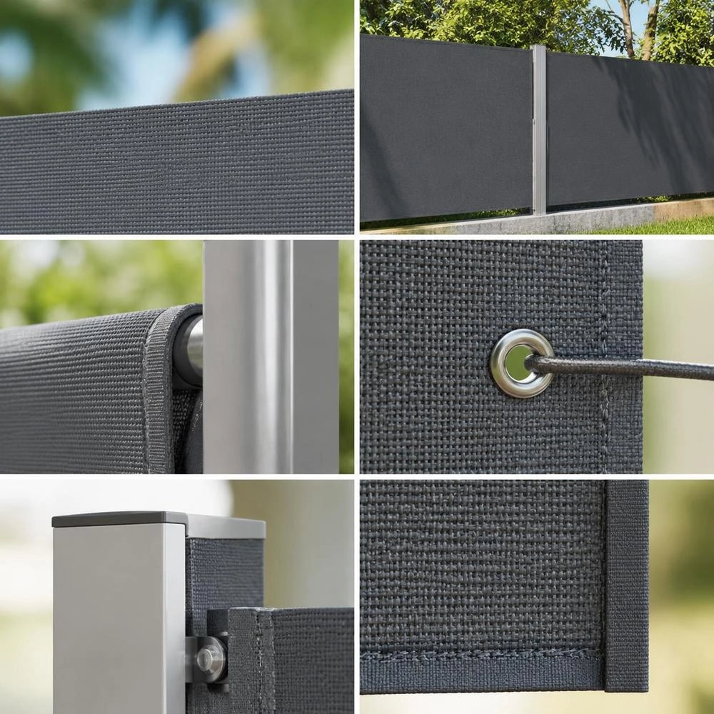 Extendable Side Awning, Anthracite, 160x1000 Cm
