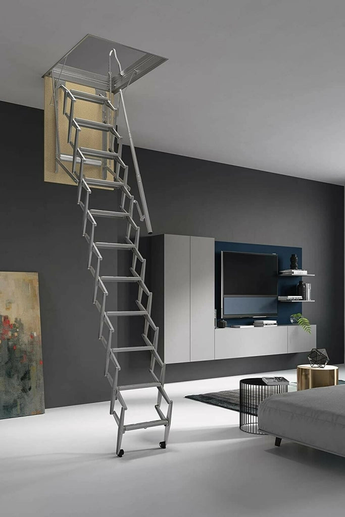 SCALA RETRATTILE A PANTOGRAFO PER SOFFITTA 70X130 H300 IN ACCIAIO SCARI PANTO