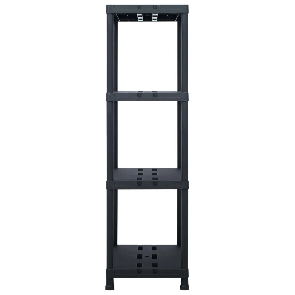 Scaffali 2 pz Nero 220 kg 90x40x138 cm in Plastica 276262
