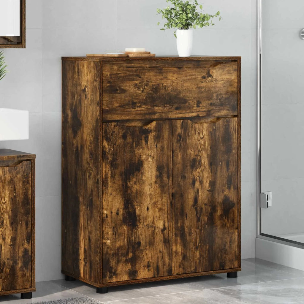 Mobile da Bagno con cassetto Rovere fumé 72,5 x 36,5 x 100 cm 888772