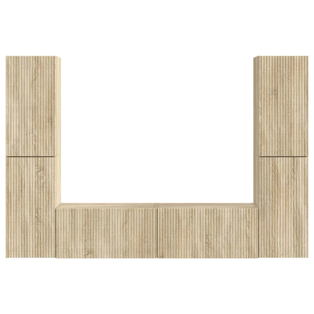 Set mobile TV 6 pcs Rovere Sonoma Legno multistrato