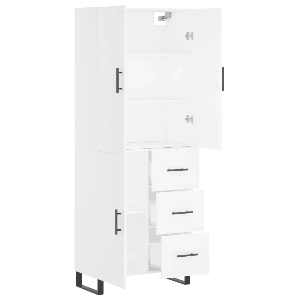 Credenza Bianca 69,5x34x180 cm in Legno Multistrato 3195923