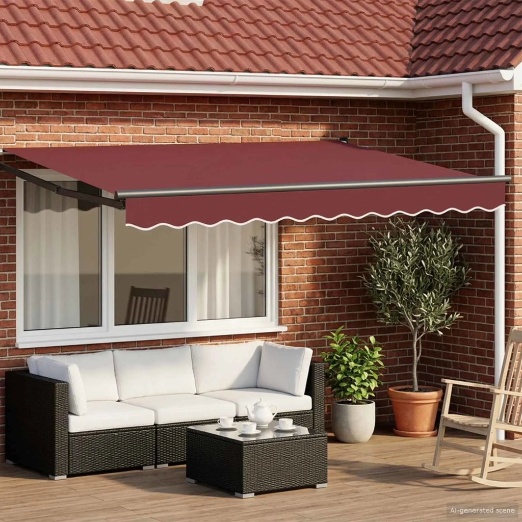 Tettuccio Elettrico Retrattile Borgogna e Antracite 2,5 x 2 m