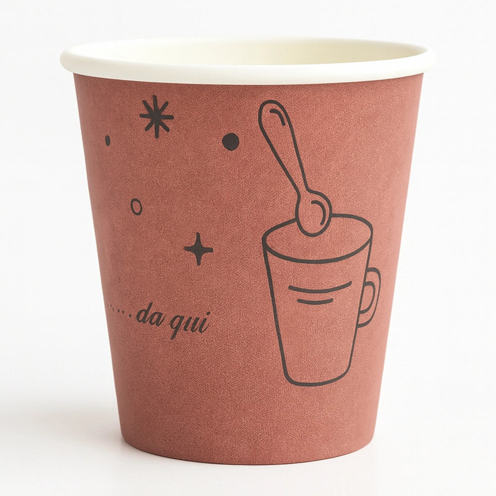 1000 Bicchierini da Caffè Monouso Decoro Moka Bicchieri 75ml Usa e Getta