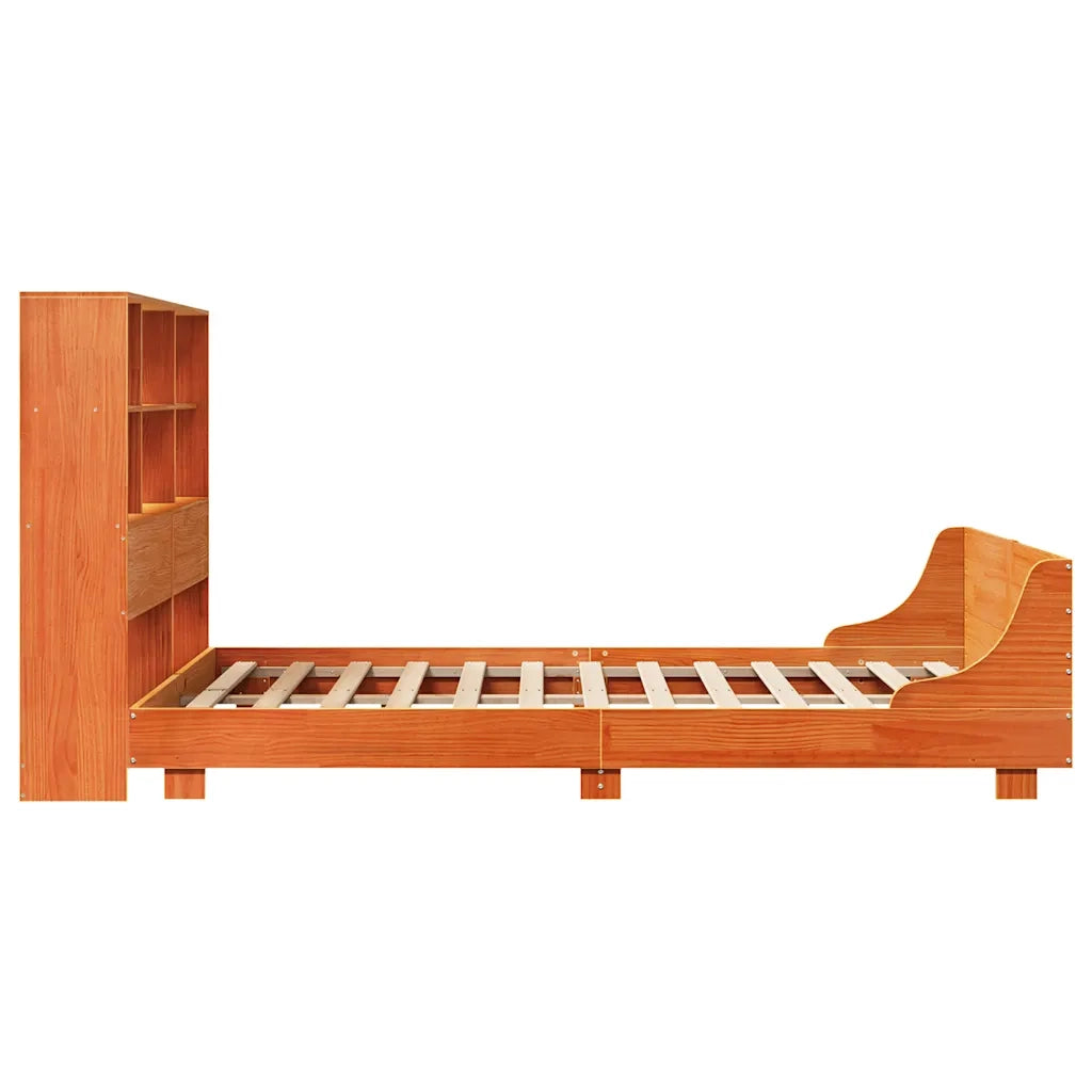 Giroletto senza Materasso Marrone Cera 120x200 cm Legno di Pino 3323694