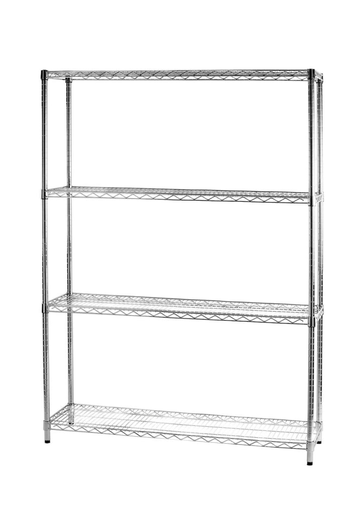 Scaffale 4 Ripiani 121x35x168 cm in Metallo Cromato Tosini