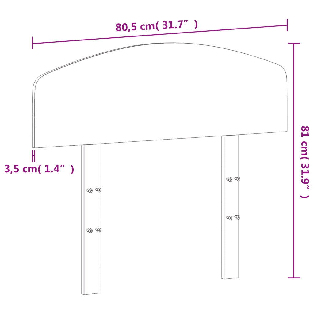 Testiera-Testata-Testiera Decorativa Bianca 75 cm in Legno Massello di Pino 363642
